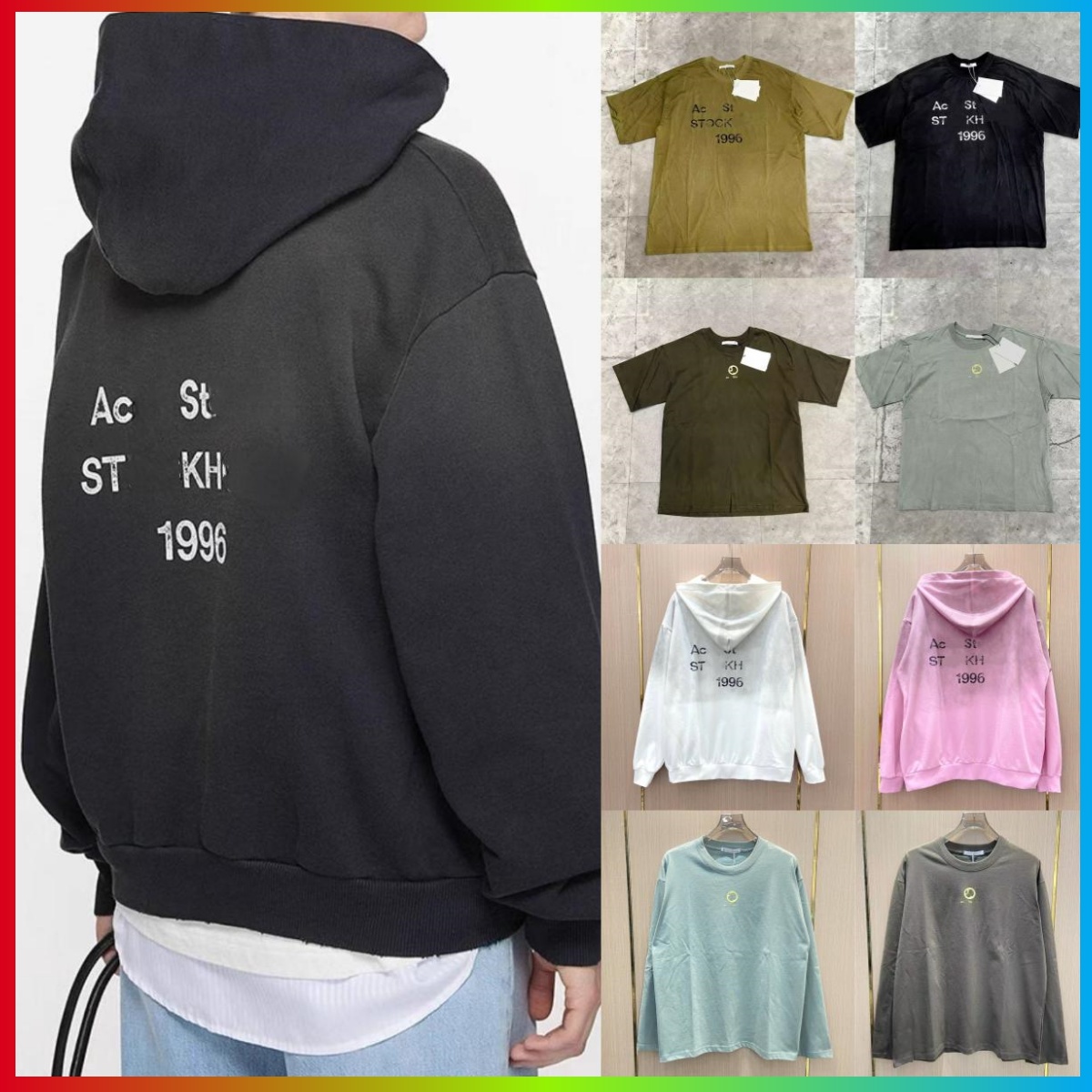 Acnestudiosshirt Hoodie Designer Hoodie Print Washed graphic tee Long Sleeve Designer shirt Casual Fashion Skateboard Men Women Graphic Ances Shirt Classics