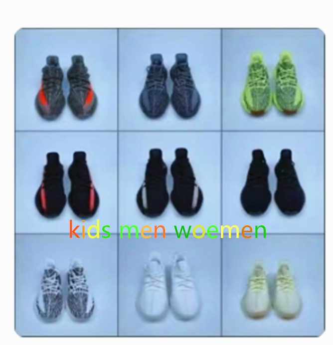 Kids Shoes YEZI yezzyshoes 350 Women Men kid V2 Children zebra Sneakers Cream Dazzg Blue Yecheil boys youth Sneaker Outdoor Sports Casual Trainers Women