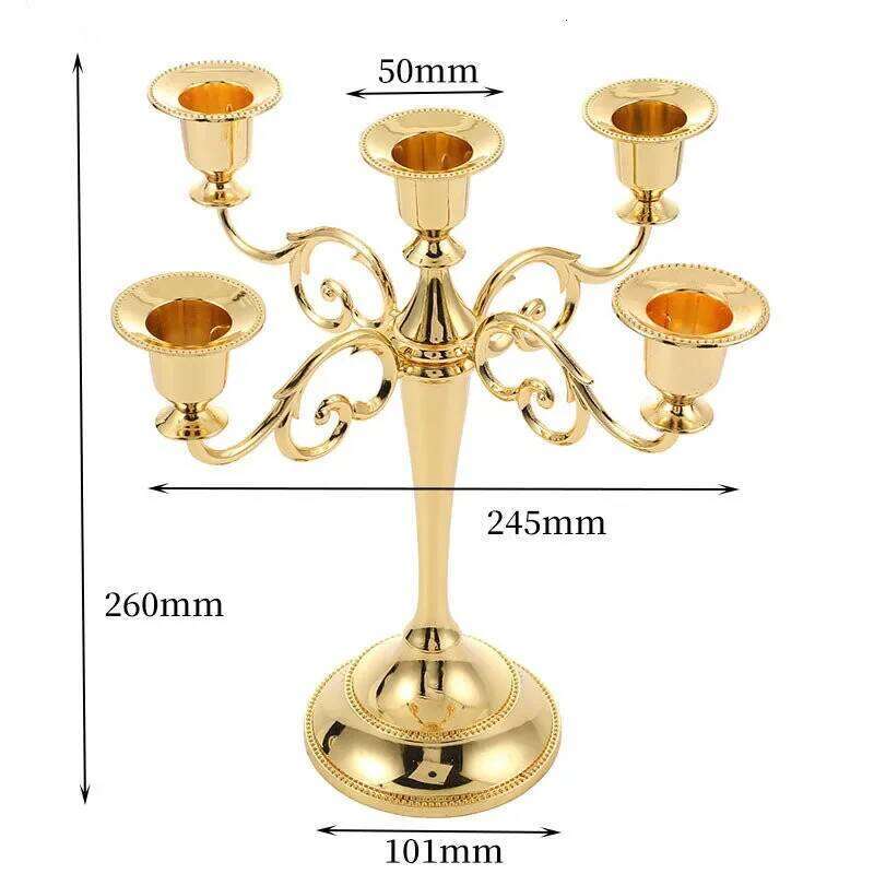 European Candle Holders Hotel Wedding Props Metal Couple Candlelight Dinner Home Decoration Art Y260131