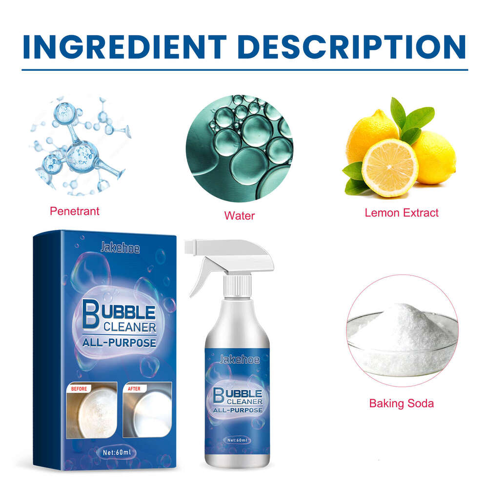 Jakehoe Multi-Purpose Household Foam Cleaner Set Kitchen Stove Tile Heavy Oil Grease Cleaning S260202