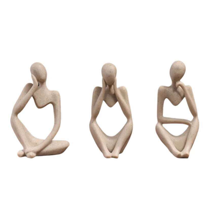 Minimalist Human Contemplation Sculpture Figurine - High Quality Decorative Art Piece with Excellent Value Y260202