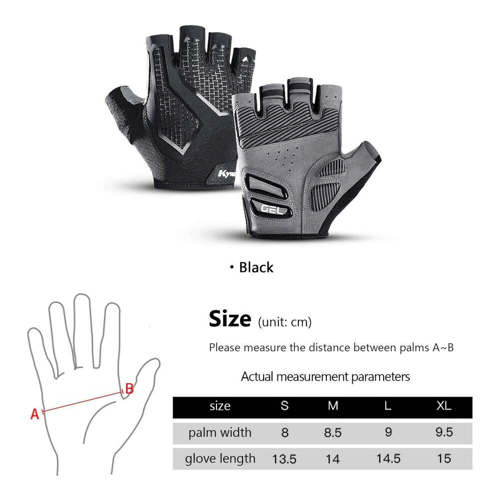 Mountain bike half finger riding fishing and fitness gloves, black shock resistant, wear-resistant, breathable motorcycl XJ260202