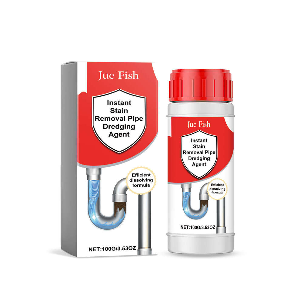 Jue-Fish Pipe Hair Grease Kitchen Bathroom Drain Cleaner S260202