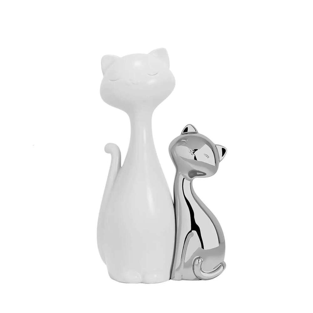 Creative Light Luxury High Grade Cat Ornament Elegant Niche Wine Cabinet Entrance Living Room Decorative Art Craft Y260202