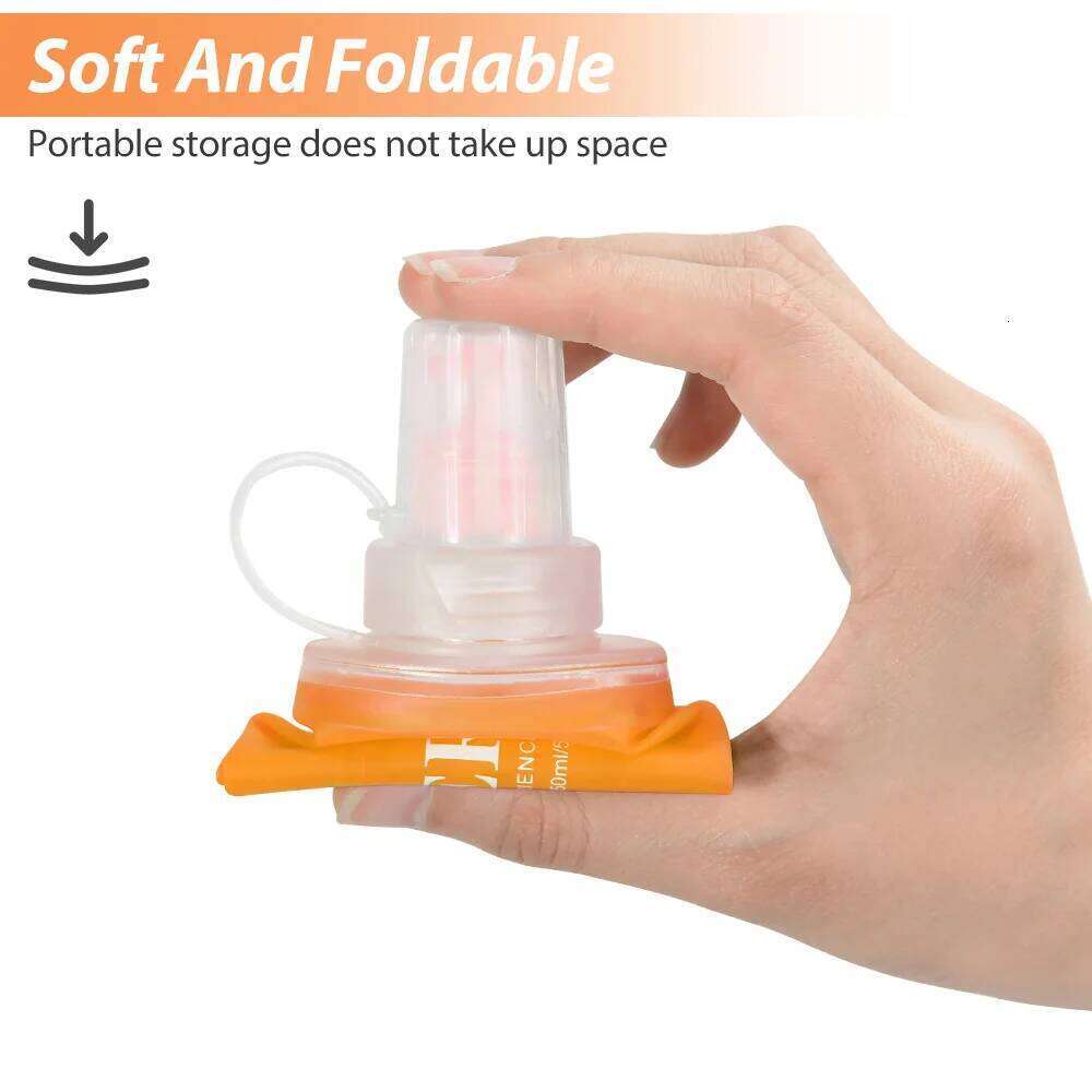 NEWBOLER 150/250/500ml Outdoor Collapsible Silicone Bite Size Running Camping Hiking Travel Convenient Water Bottle Z260202
