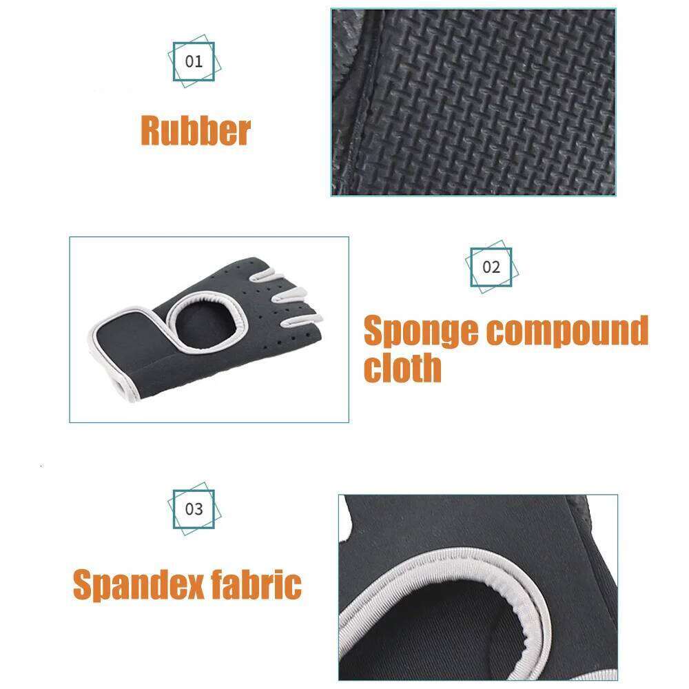 1Pair Fitness Dumbbells Bodybuilding Mittens, Gym Sports Cycling Gloves For Men & Woman Bicycle Accessories XJ260202