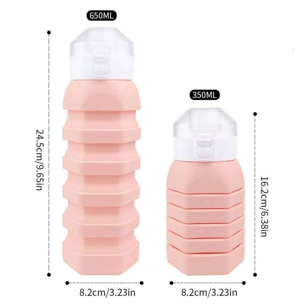 Large-capacity Outdoor Sports Water 350-650ML Leak Proof Collapsible Sport Bottle Creative Reuseable Z260202
