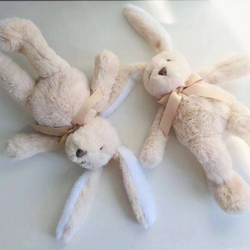 & Cuddly Plush Bunny Toys 31cm Super Soft Stuffed Animal Cream Brown Long Eared Rabbit Toy Baby Birthday Gifts Y260202