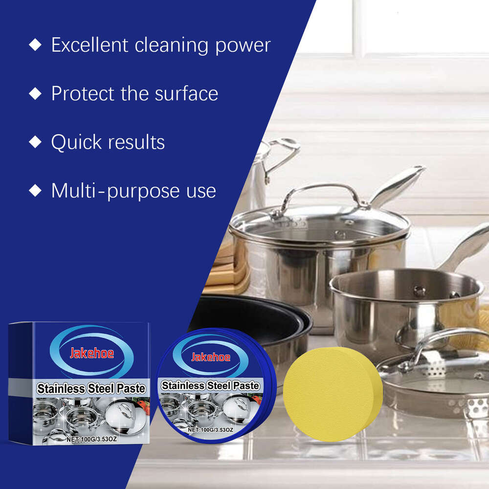 Jakehoe Paste Stainless Steel Cookware Stove Cleaning Rust Remover Oil Stain Daily Maintenance Cleaner S260202