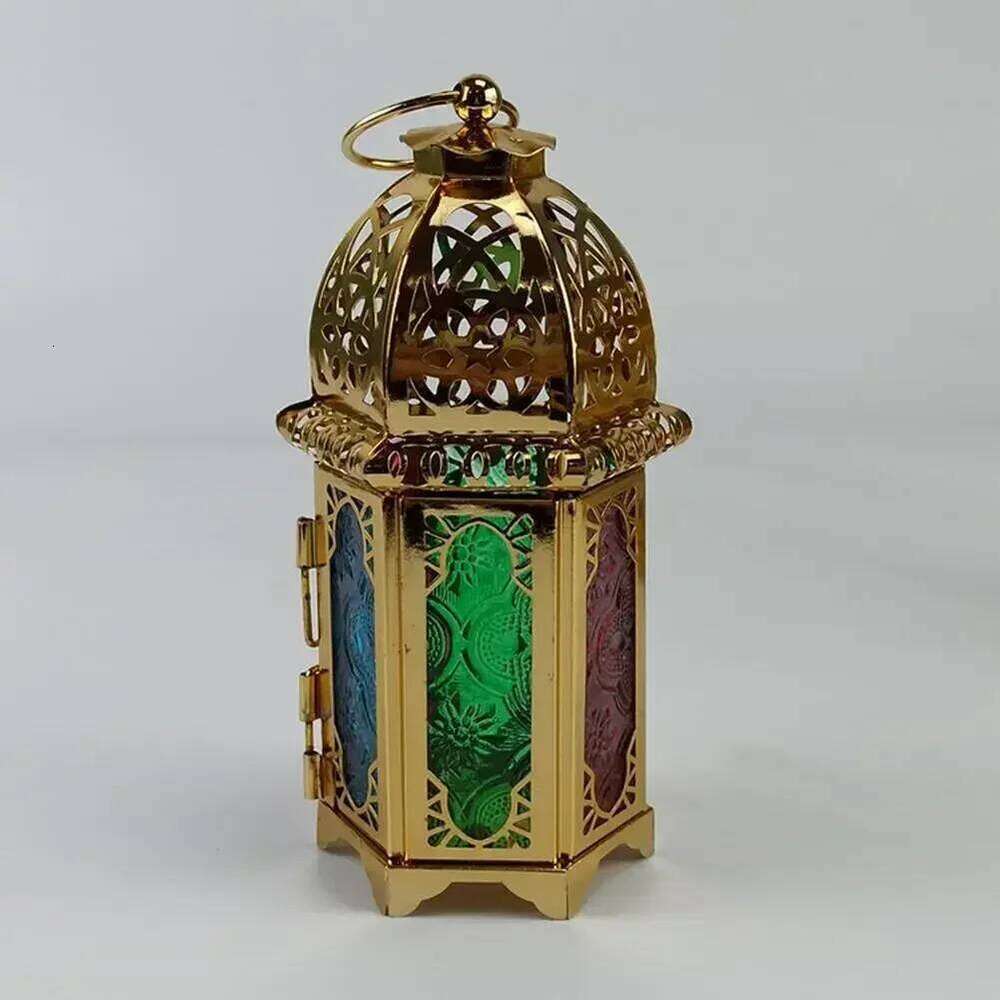 High Quality Glass Moroccan Metal Hollow Holder Hanging Candle Lantern Living Room Home Decoration Gifts Y260131