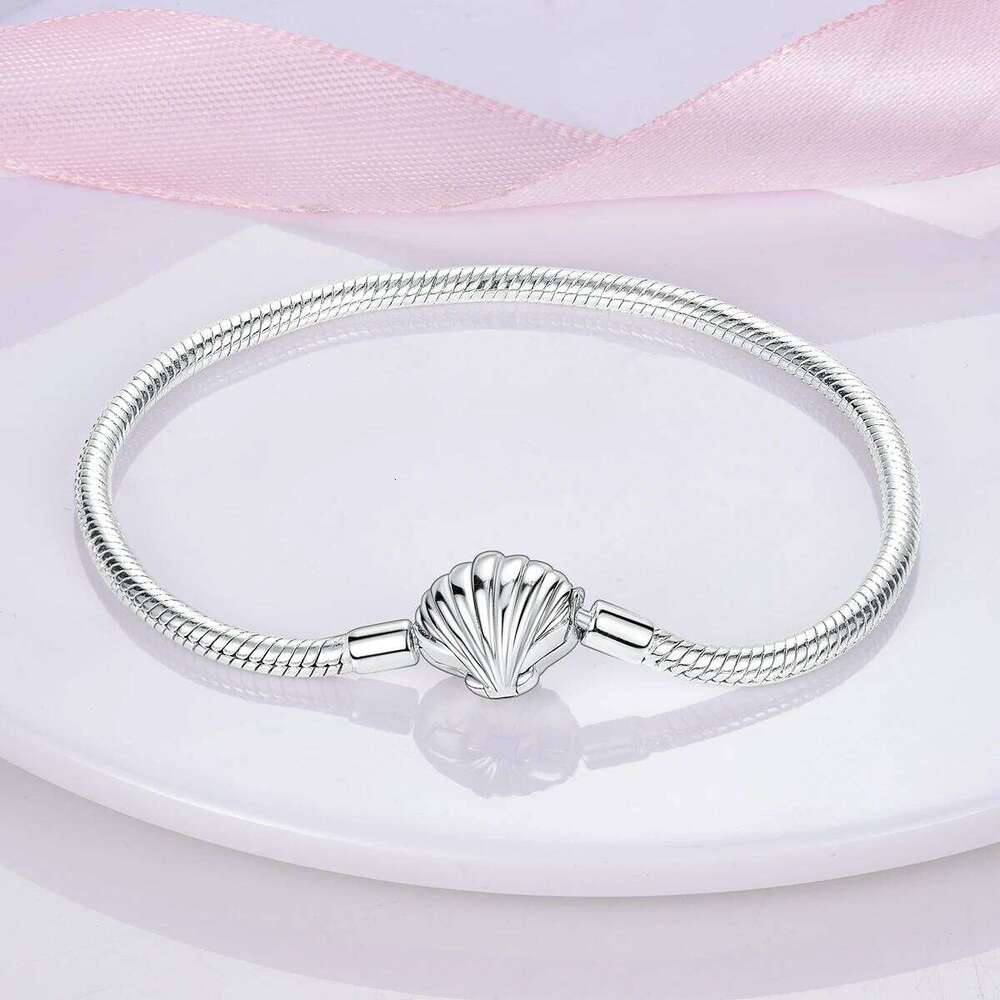 Silver Plated Snake Chain Clasp Charm Bracelet Fit Original European Bead Pendant Diy H260202