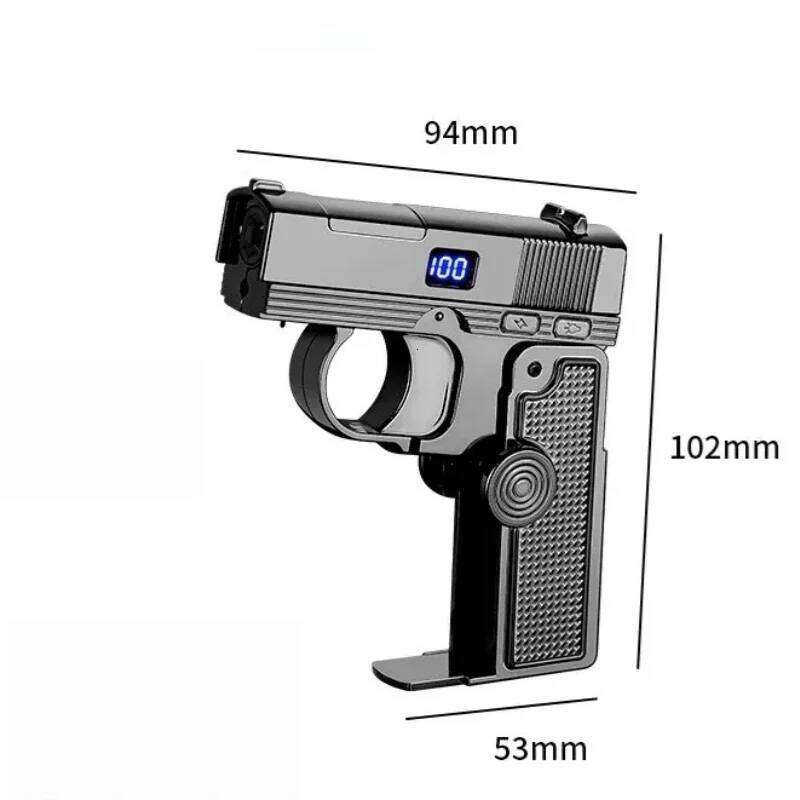 2025 Windproof Gas Electric Dual Use Laser Metal Inflatable Multifunctional Folding Rotary Lighter Men's Smoking Gift W260202