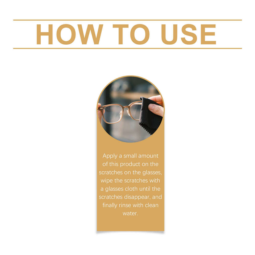 Jakehoe Glasses Scratch Remover Gentle Polishing for Minor Scratches Resin Glass Care Solution S260202