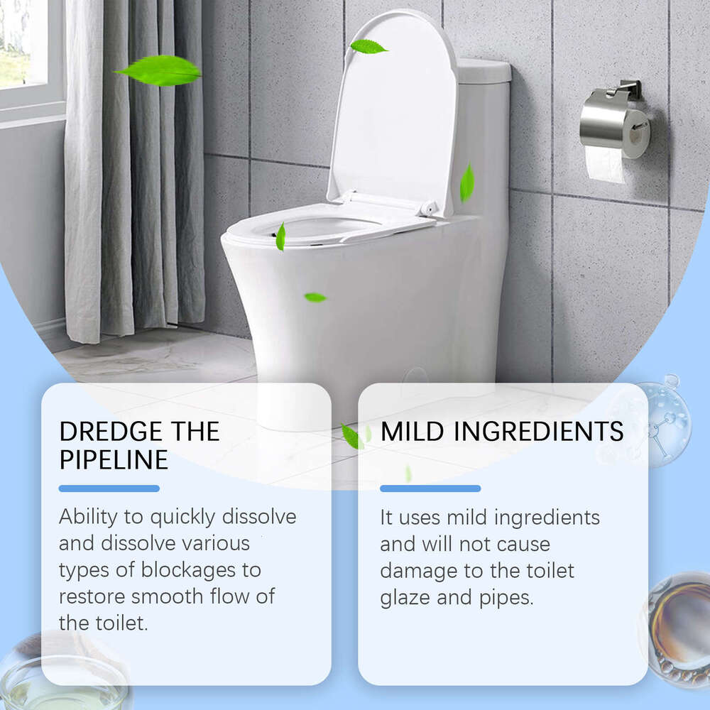 Jue-Fish Unclogging Toilet Bowl Drain Pipe Anti-Clogging Deodorizing Cleaning Powder S260202