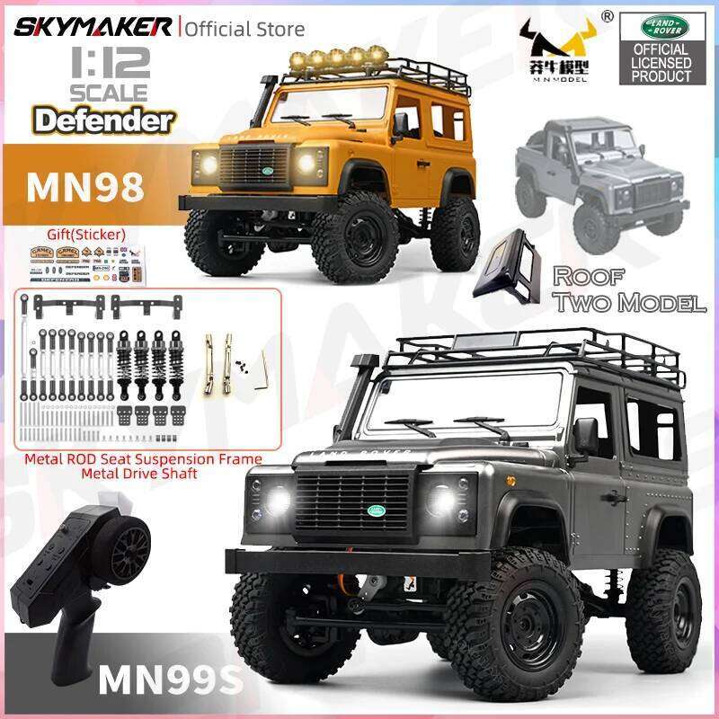 New MN99s MN98 1:12 MN Model RTR Version 2.4G 4WD Rock Crawler Defender Remote Control Car 1/12 RC Truck Cars Toys Y260131
