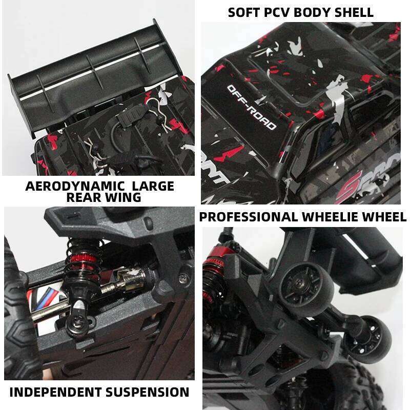 9309E/309E 1:18 Scale 4WD RC Off-Road Car 2 Modes: Brushless 60km/h / Brushed 40km/h - Remote Control Climbing Toy for Kids Y260131