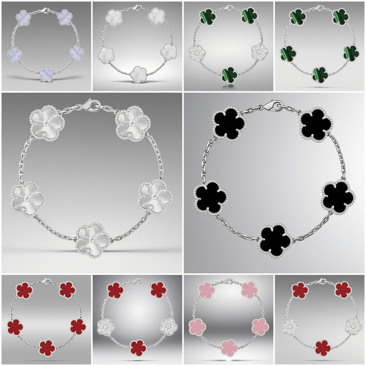 5 flower clover bracelet designer bracelet women luxury jewelry 15mm lucky bracelet mother of pearl bracelet high quality clove charm clover bracelet leaf bracelet