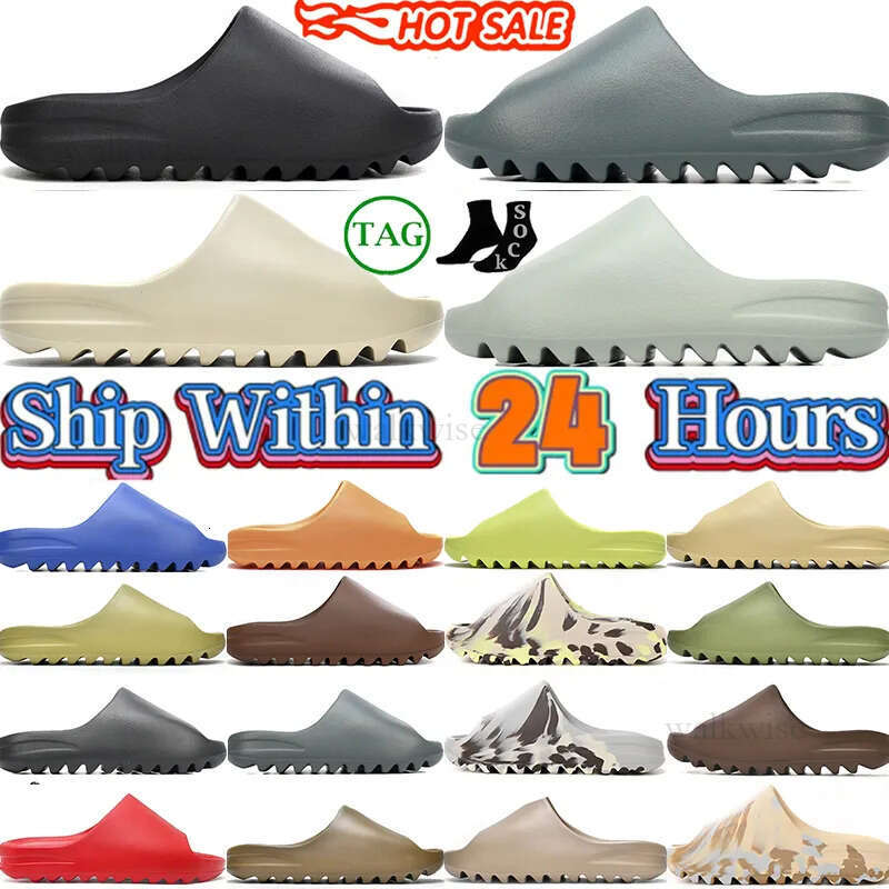 EVA Slides Designer soft Sandals Mens Women Slippers Slider Vermillion Mineral Blue Onyx Pure Ochre Bone Resin Clog Desert Sandal Slipper Beach Shoe size 35-48