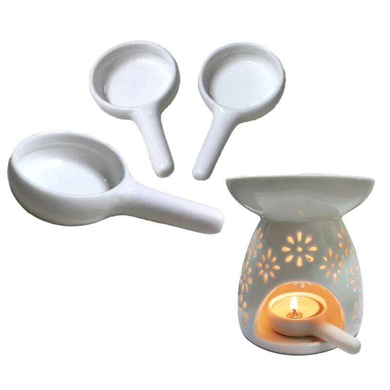 Ceramic Candle Holder Wax Melt Oil Burner Diffuser Fragrance Tray Aromatherapy Furnace Candlestick Home Decoration Y260131