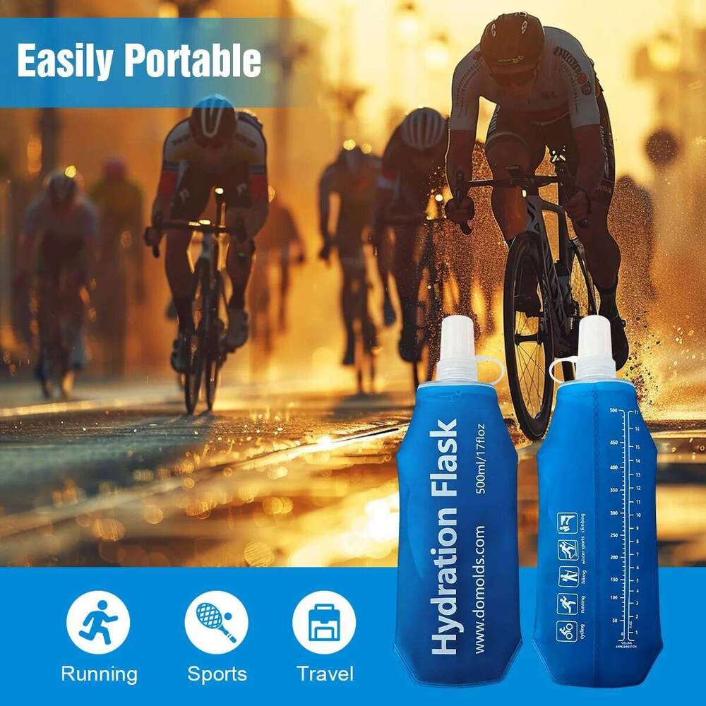 150ML 250ML 500ML Soft Flasks TPU for Trail Running Marathon Hiking Camping Runner Water Bottle Z260202