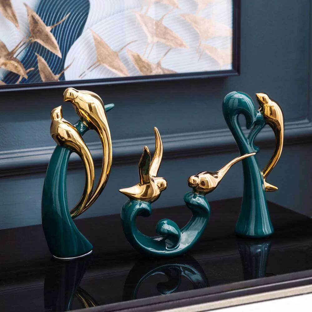 Bedroom Accessories Abstract Ceramic Sculpture Home Bird Statue For Decoration Living Room Office Desk Decor Y260202