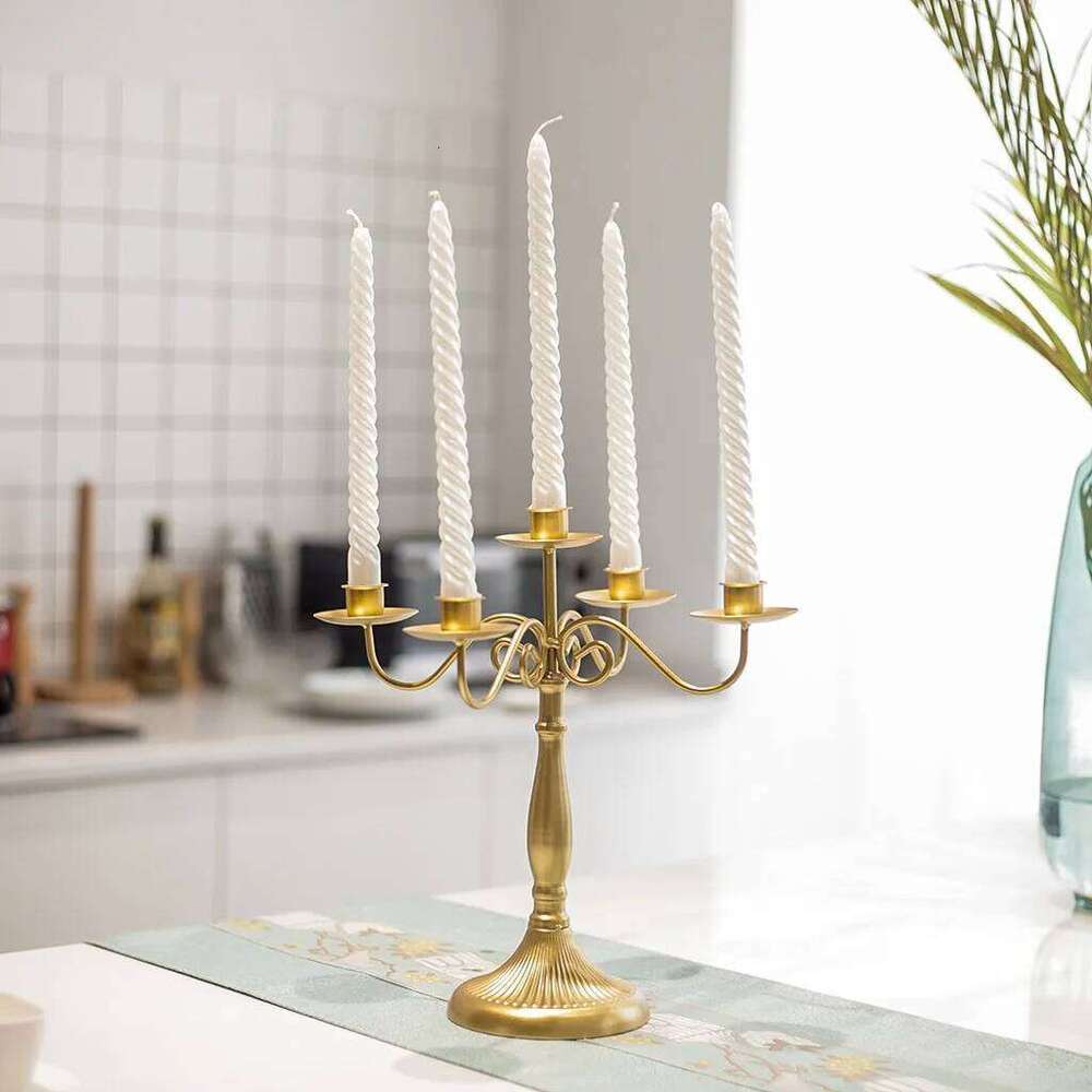 European Style Antique Ornaments Ins Romantic Home Table Candlelight Dinner Candlestick Photography Props Y260131