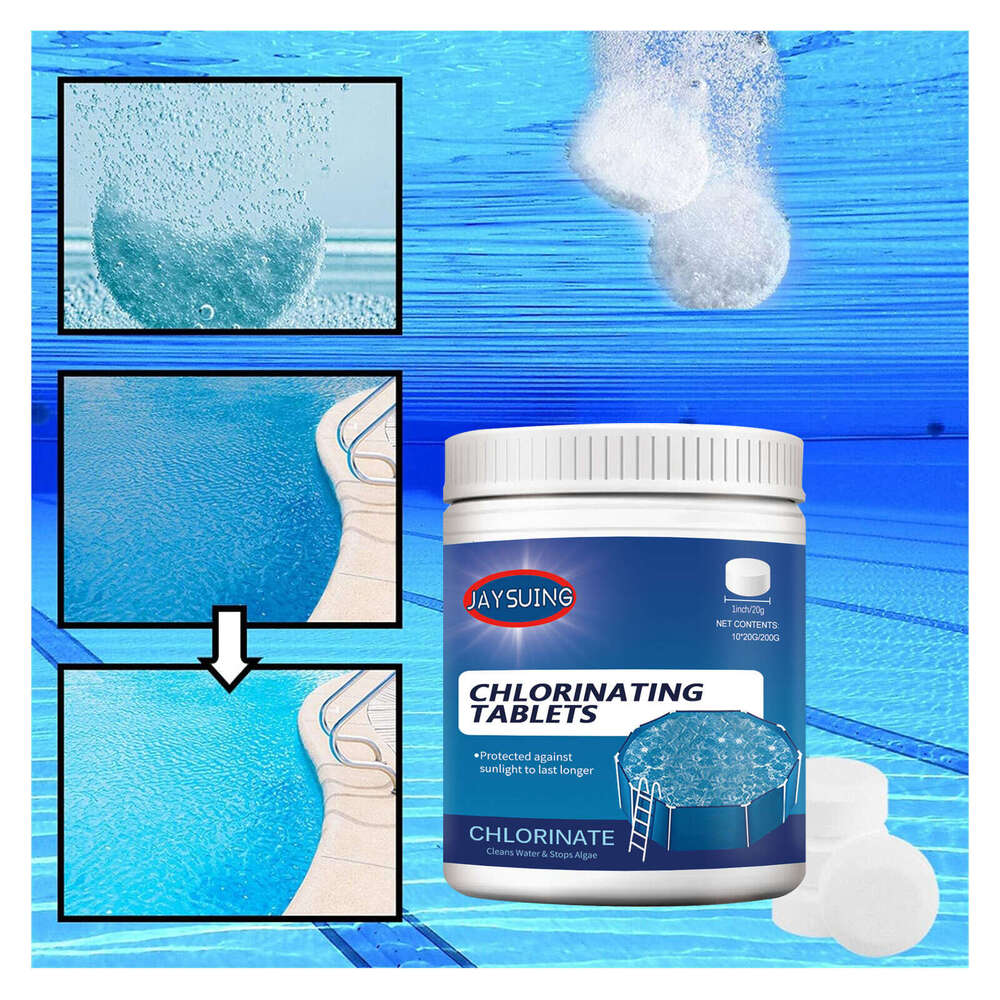 Jaysuing Multi-functional Instant Dissolving Cleaning Swimming Improves Pool Water Quality Effervescent Tablets S260202