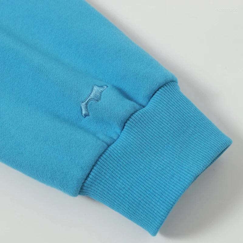 Men's Hoodies Ly Arrived Skylrk Hoodie Autumn Casual Embroidery Fleece Hooded Sweatshirt Solid Colors Simple Fashionable Cardigan