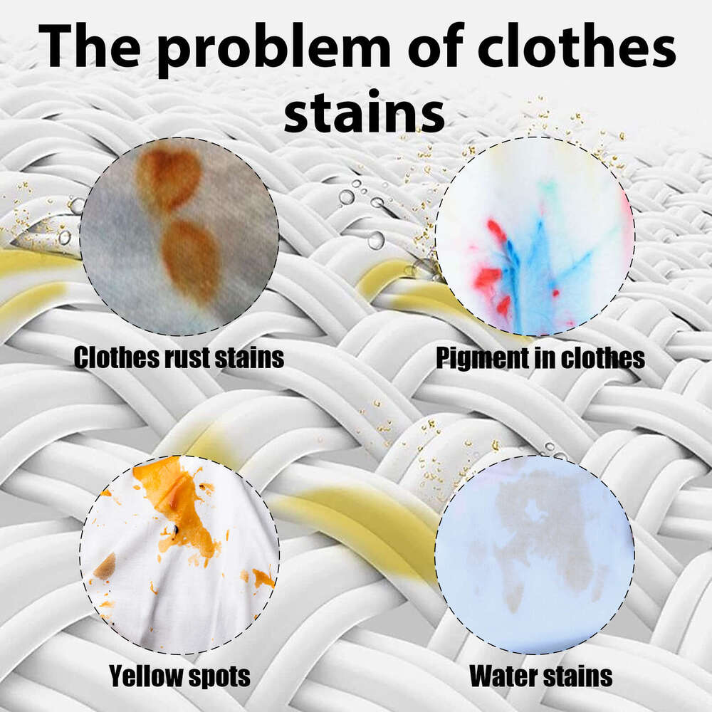 Jakehoe Fabric Rust Stain Remover Clothes Stubborn Stains Yellow Edge Cleaning Color Protection Multi-Effect Cleaner S260202