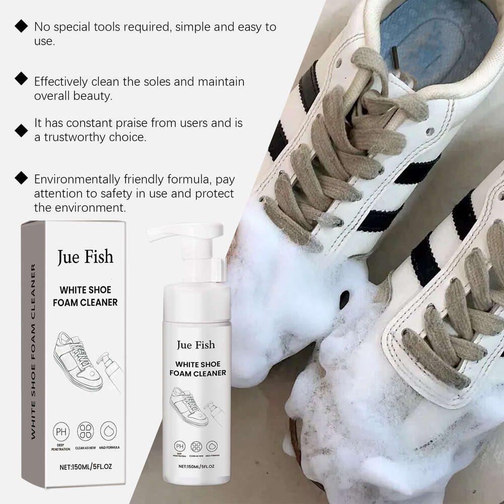 Jue-Fish White Stain Removal Whitening Multi-Functional Shoe Foam Cleaner S260202