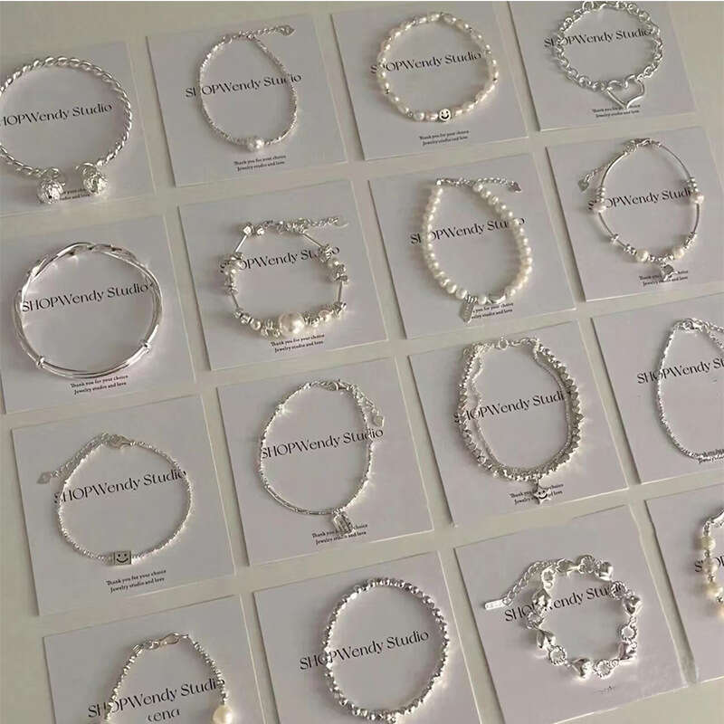 S925 pure silver spliced broken silver pearl bracelet, fashionable, simple, luxurious, cool and natural freshwater pearl bracelet