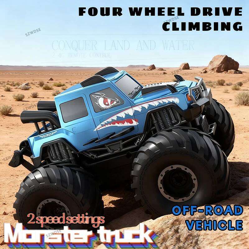 JJRC Monster truck Q215 RC remote control car 2.4G 4-wheel drive climbing all-terrain waterproof armored vehicles children's toy Y260131