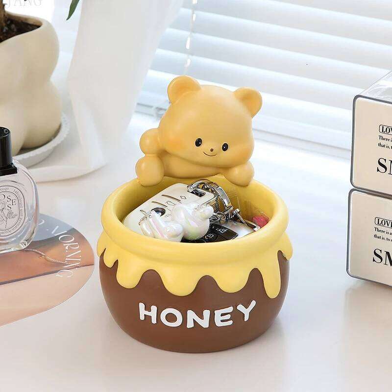 Cute Butter Bear Key Storage Entrance Living Room Creative Decoration Housewarming New Home Y260202