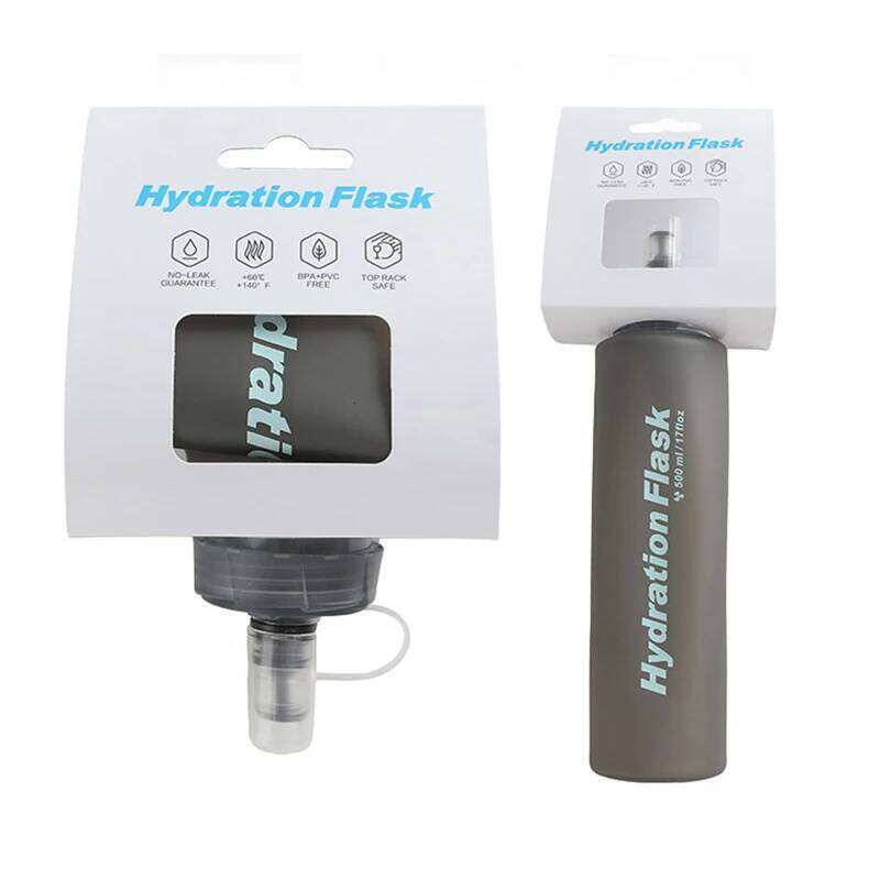 500ML Outdoor Soft BPA Folding Free Hydration Bottle Portable Sports Water Bag for Running Hiking Cycling Climbing Z260202