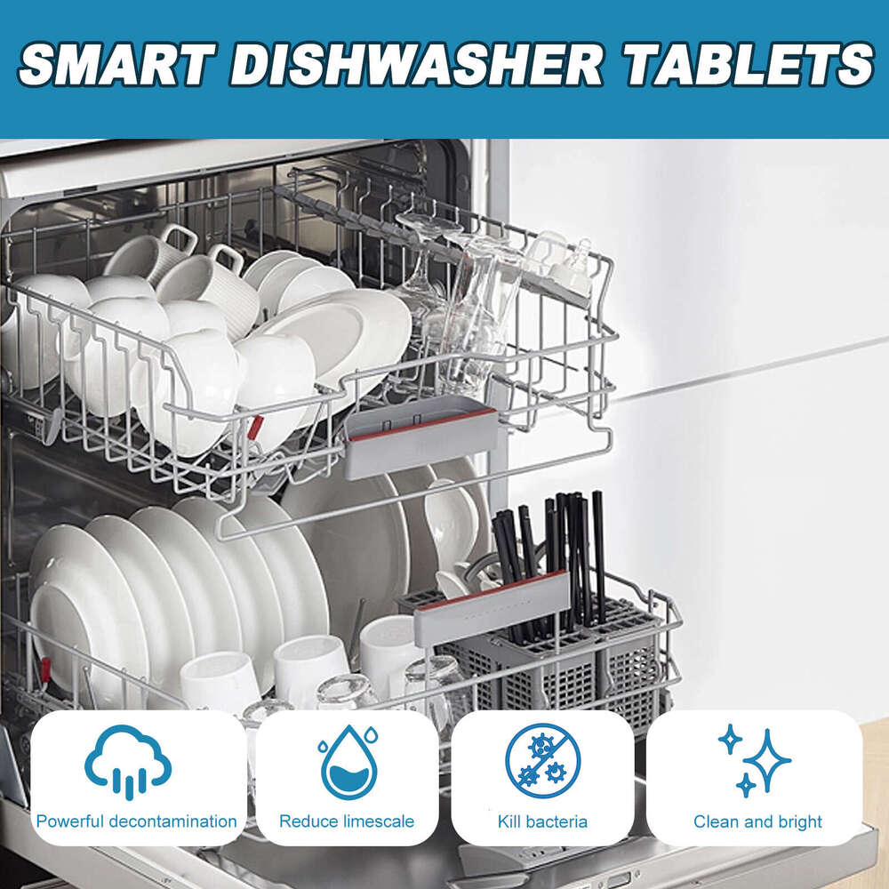 OUHOE Dirt Removal Heavy Oil Stains Odor Kitchen Household Dishwasher Cleaning Tablets S260202