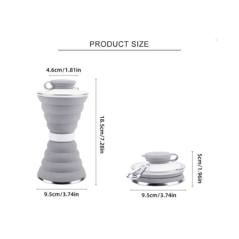 500ML Silicone Bottle Cup Foldable Leak Proof Portable Sports Water Bottles For Outdoor Travel Gym Hiking Reuseable Z260202