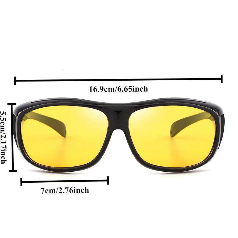 1PC Outdoor Cycling Sunglasses with Polarized Night Vision Functionality, Windproof and Sandproof Goggles, Zippered Case H260202