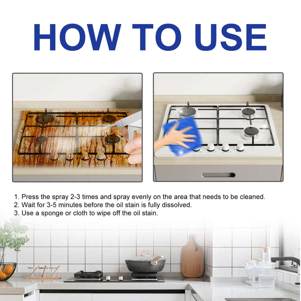 Multi-Purpose Cleaner Kitchen Bathroom Degreaser Stain Odor Remover Brightening Cleaning S260202