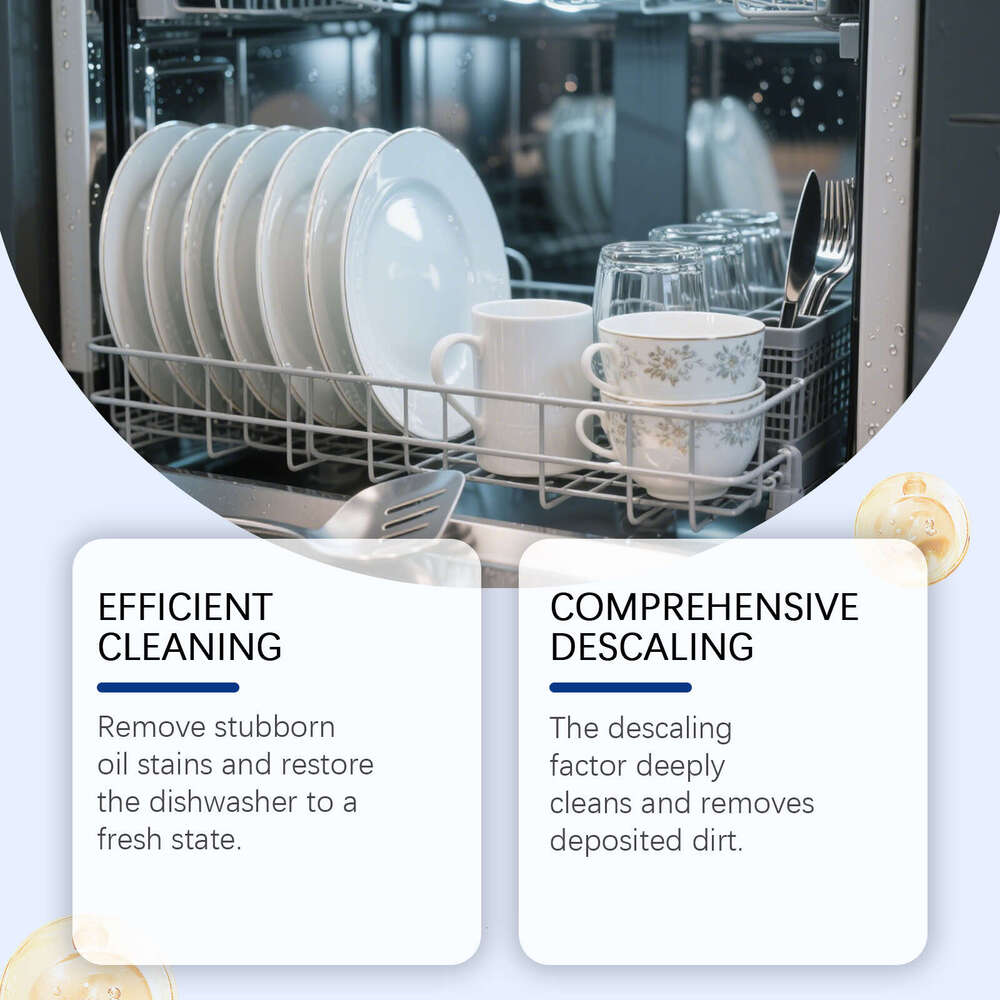 Jue Fish Dishwasher Degreasing Tablets Remove Grease Reduce Scale Keep Tableware Clean Household Cleaning S260202