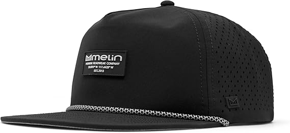 Melin Coronado Brick Hydro Rope Hat Water-Resistant Baseball Caps for Men Women Golf Running or Workout Hat