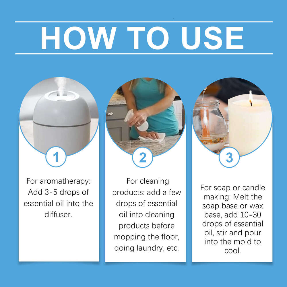 Cleaning Set Fresh Natural Humidifier Long-lasting Fragrance Essential Perfume Oil S260202