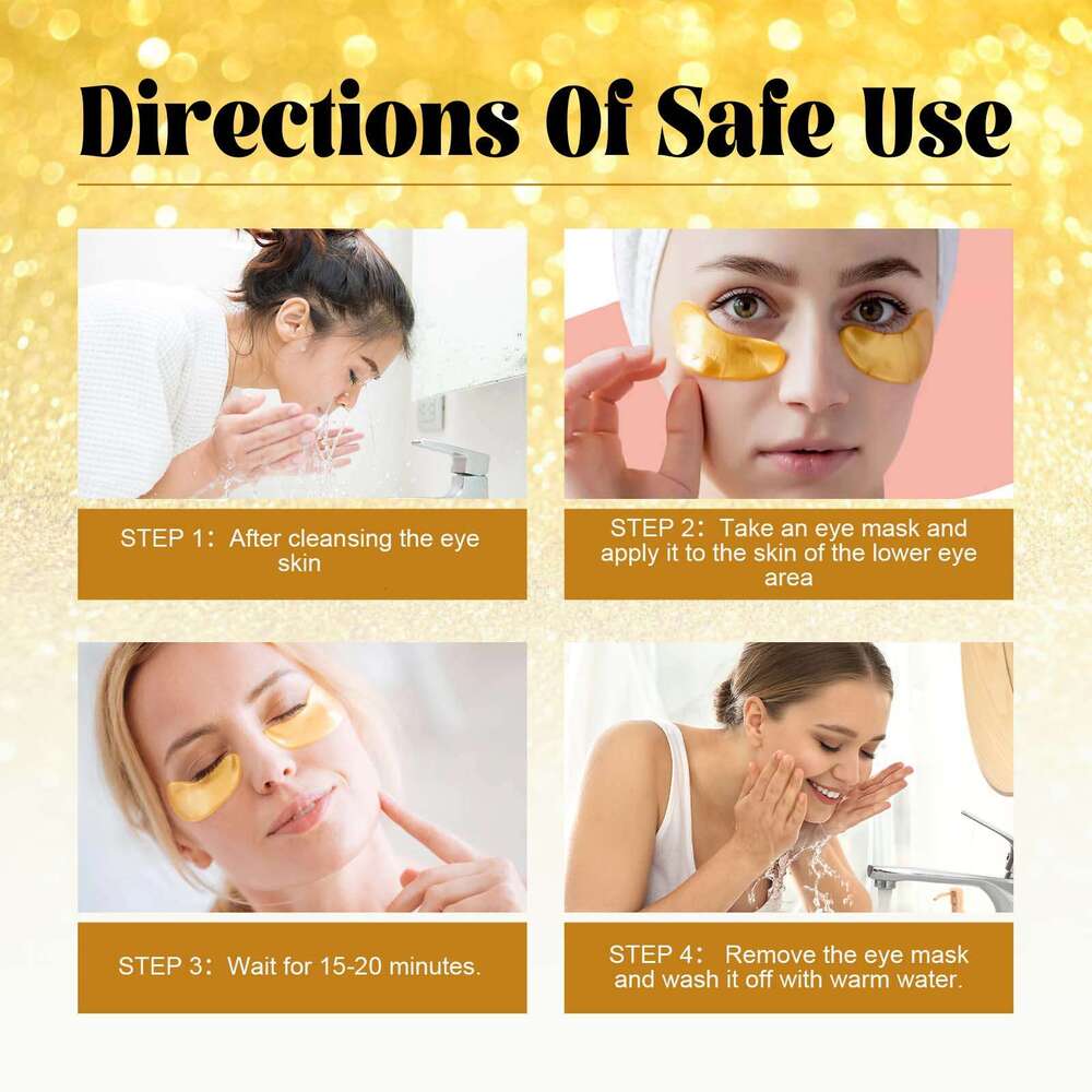 EELHOE 24k Gold Mask Moisturizing Improves Wrinkles Brightening and Hydrating Skin Eye Care S260131