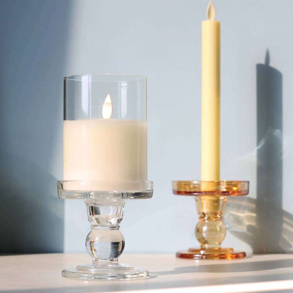Glass Pillar Holder/Taper Candlestick Holders, Decorative Unity Candle Holder for Formal Even Y260131