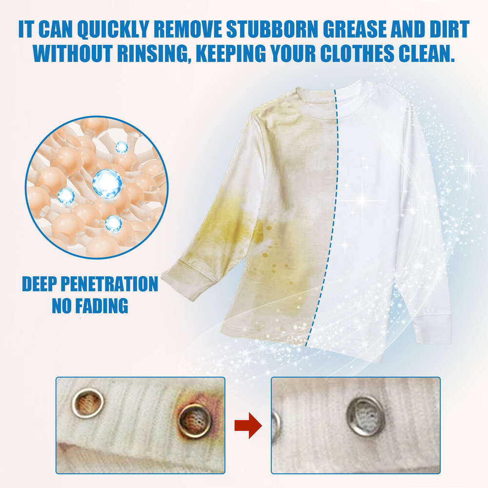 Clothes Cleaner Fabric Stain Removal Stubborn Oil Stains Yellowing Dry Cleaning S260202