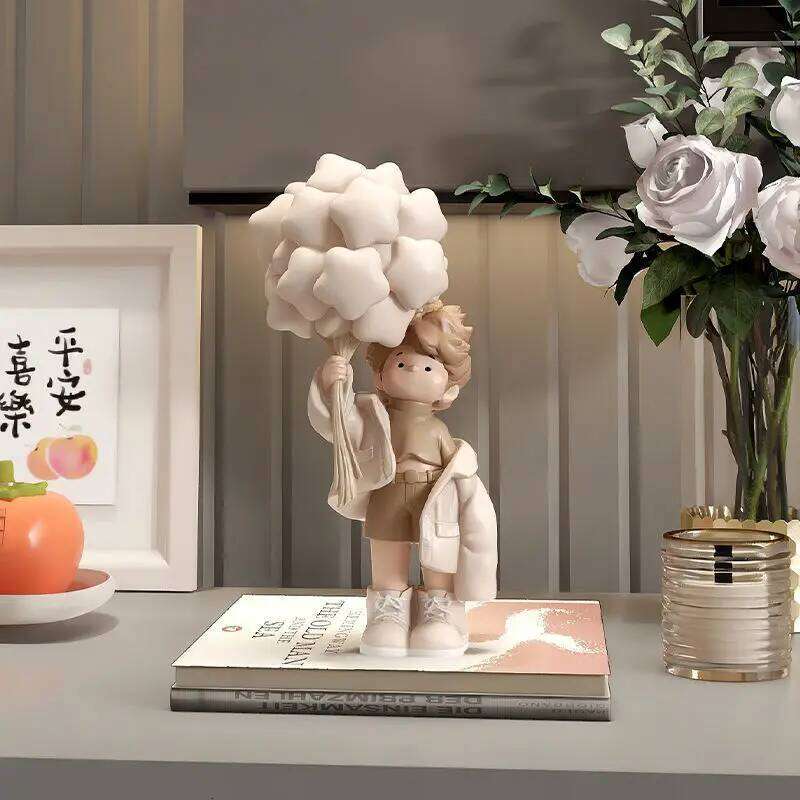 Palm Tree Cure Boy Tabletop Furnishing Living Room TV Wine Cabinet Porch Home New Year Housewarming Gift Y260202