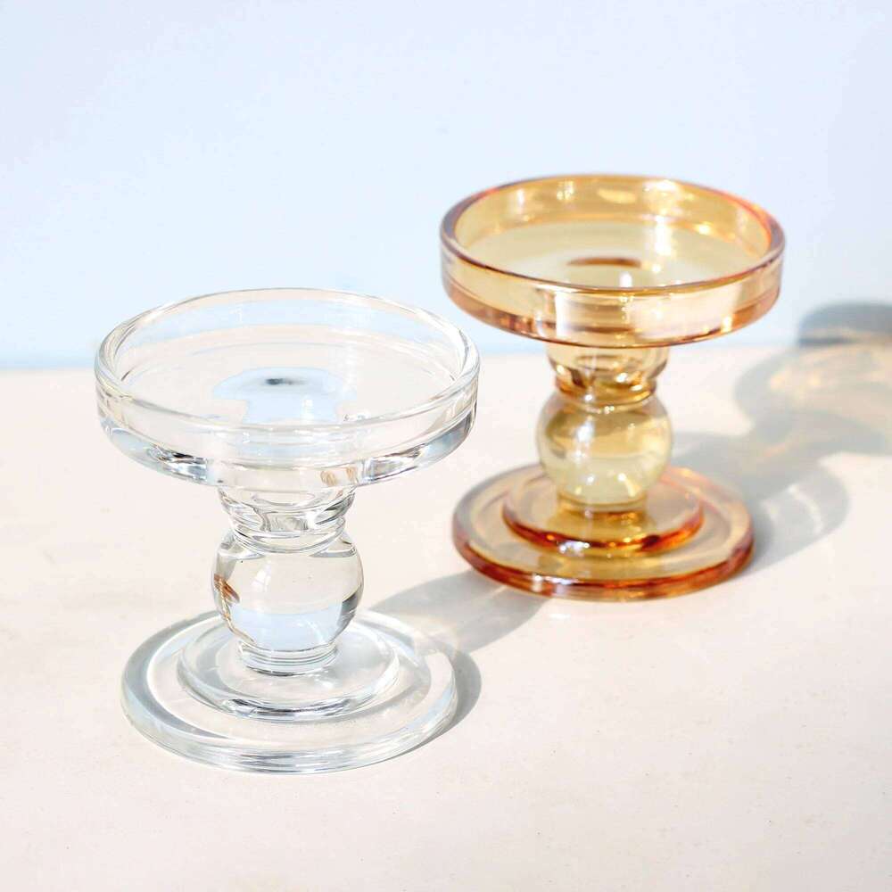 Glass Pillar Holder/Taper Candlestick Holders, Decorative Unity Candle Holder for Formal Even Y260131