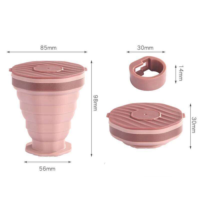 Foldable Silicone Portable Octagonal Folding Soft Telescopic Heat-resistant Durable Space Saving Collapsible Cup Z260202