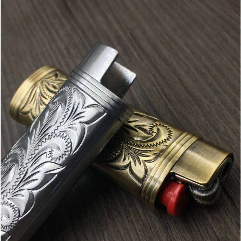 Metal Armor Gas Cover Holder Pouches Arabesque Hollow carving J3/J5/J6 Lighter Case General Plastic Body Protection W260202
