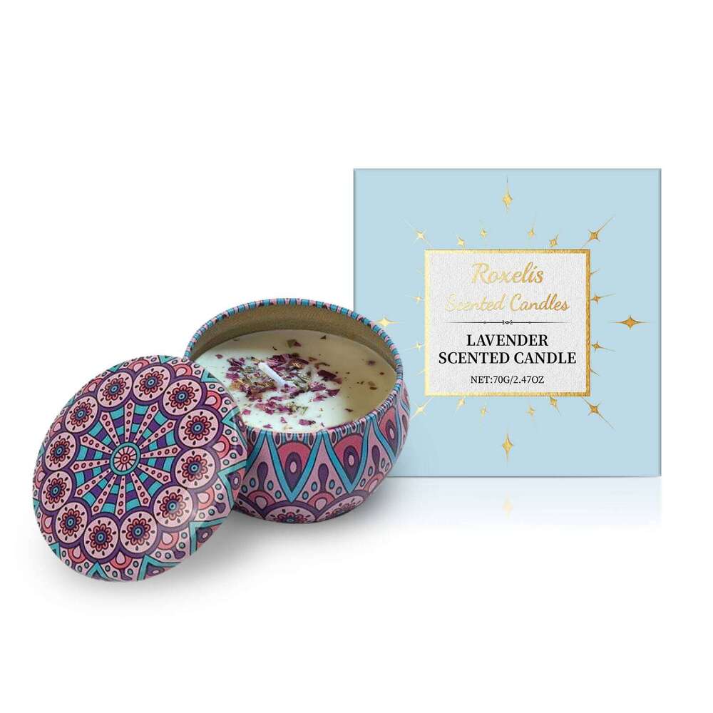 Roxelis Lavender Scented Candle Fresh Light Elegant Romantic Atmosphere Daily Home Fragrance Long-lasting Scent S260202