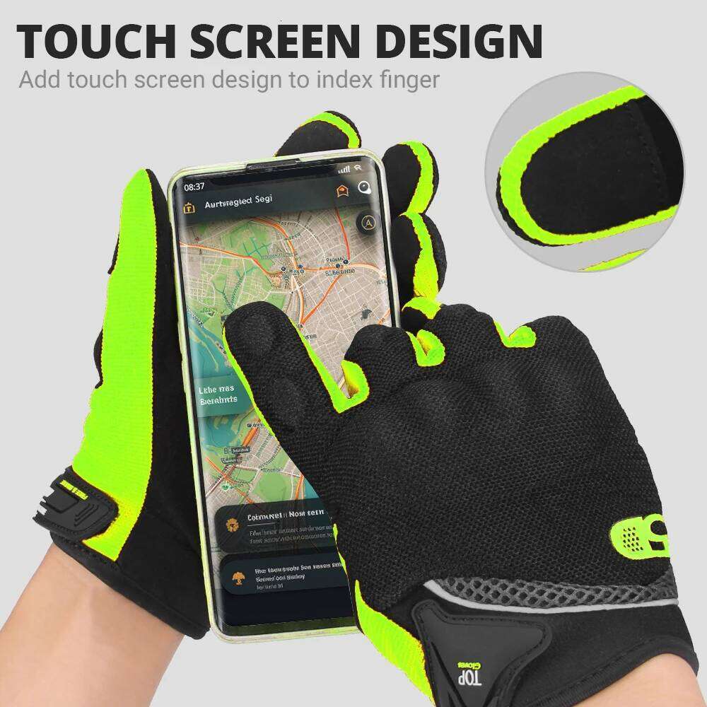 Motorcycle Full Finger Cycling ATV MTB Guantes Moto Touch Screen Motorbike Racing Gloves For Men Women XJ260202
